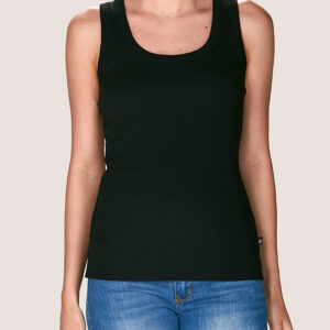Camiseta Algodón Rib Sin Mangas Sostén Incorporado «Lady Genny»